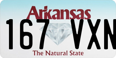 AR license plate 167VXN