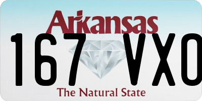 AR license plate 167VXO