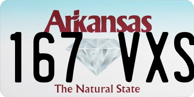 AR license plate 167VXS