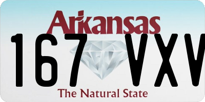 AR license plate 167VXV