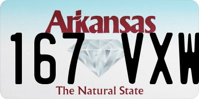 AR license plate 167VXW