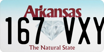 AR license plate 167VXY
