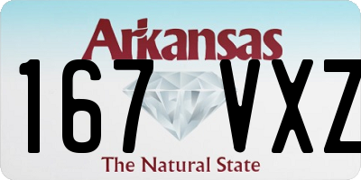 AR license plate 167VXZ