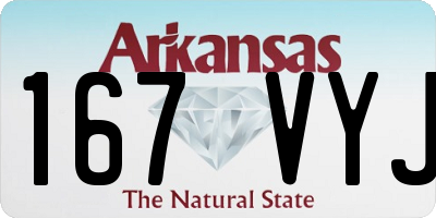 AR license plate 167VYJ