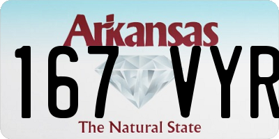 AR license plate 167VYR