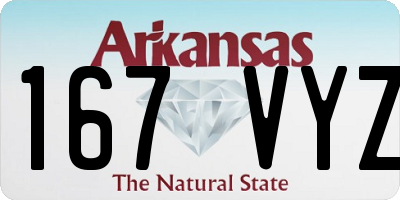 AR license plate 167VYZ