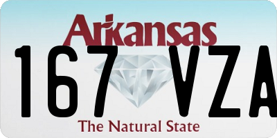 AR license plate 167VZA