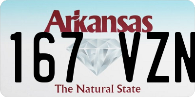 AR license plate 167VZN
