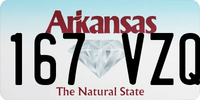AR license plate 167VZQ