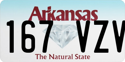 AR license plate 167VZV