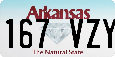 AR license plate 167VZY