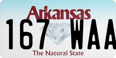 AR license plate 167WAA