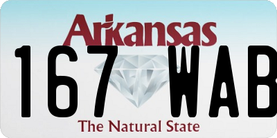AR license plate 167WAB