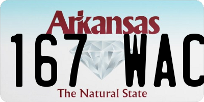 AR license plate 167WAC