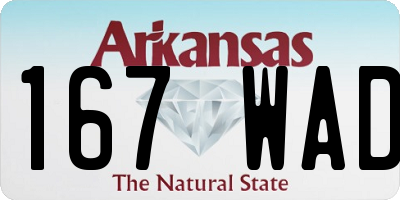 AR license plate 167WAD
