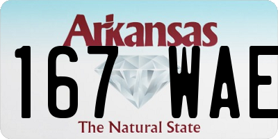 AR license plate 167WAE