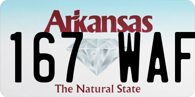 AR license plate 167WAF