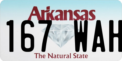 AR license plate 167WAH