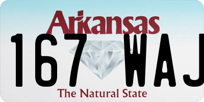 AR license plate 167WAJ