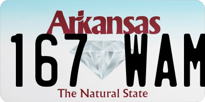 AR license plate 167WAM
