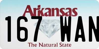 AR license plate 167WAN