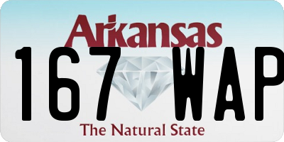 AR license plate 167WAP