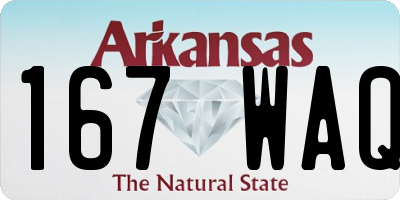 AR license plate 167WAQ