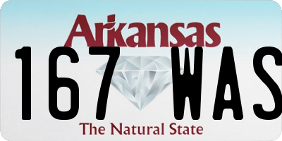 AR license plate 167WAS