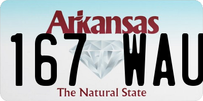 AR license plate 167WAU