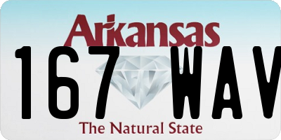 AR license plate 167WAV