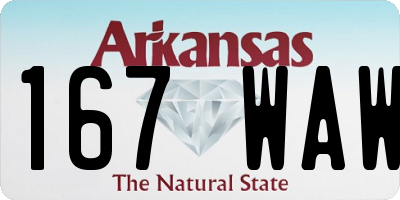 AR license plate 167WAW