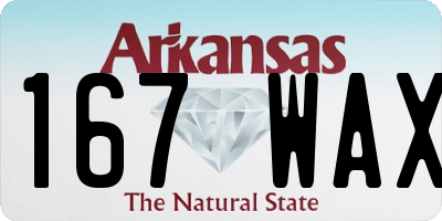 AR license plate 167WAX