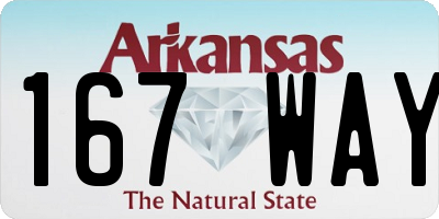 AR license plate 167WAY