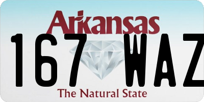 AR license plate 167WAZ