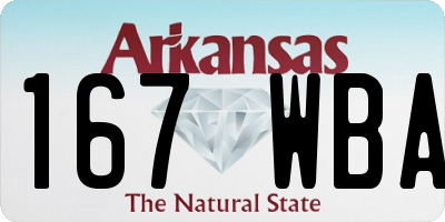 AR license plate 167WBA