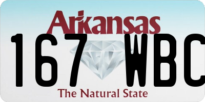 AR license plate 167WBC