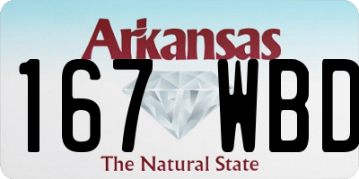 AR license plate 167WBD
