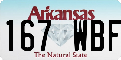 AR license plate 167WBF