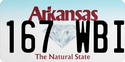 AR license plate 167WBI