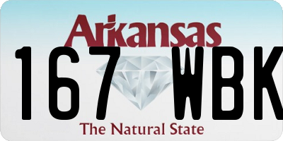 AR license plate 167WBK