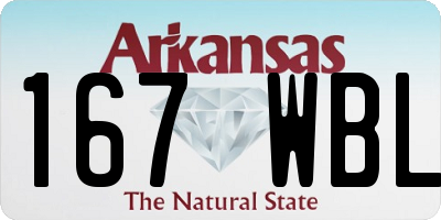 AR license plate 167WBL