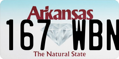 AR license plate 167WBN
