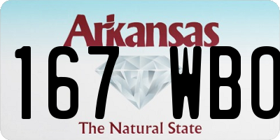 AR license plate 167WBO