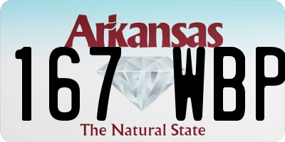 AR license plate 167WBP
