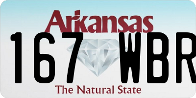 AR license plate 167WBR