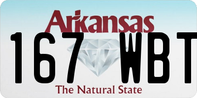 AR license plate 167WBT