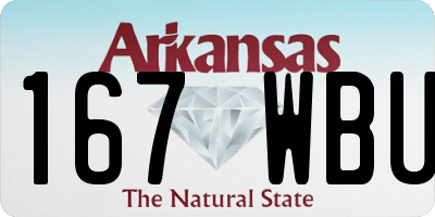 AR license plate 167WBU