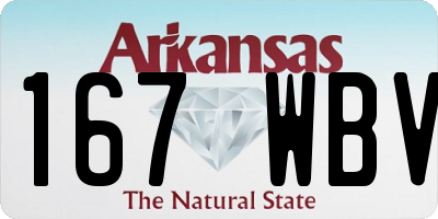 AR license plate 167WBV