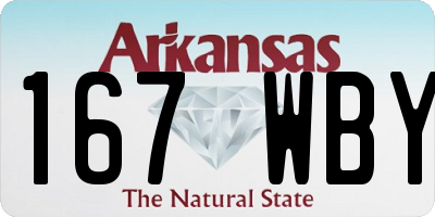 AR license plate 167WBY