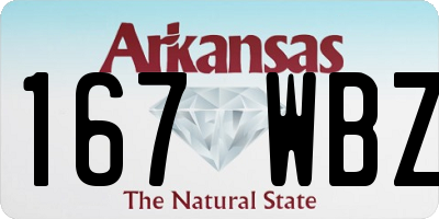 AR license plate 167WBZ